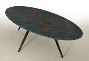 Inlaid Oval Table