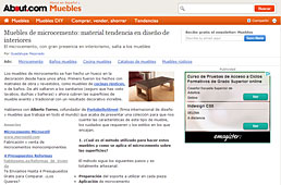 Microcement furniture in muebles.about.com - Mayo 2014